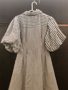 Price Drop! Korean Soft Striped Shirt Dress