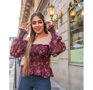 Floral Smocked Off-Shoulder Top