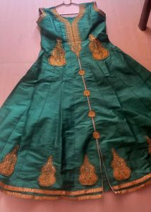 Green Party Wear Gown