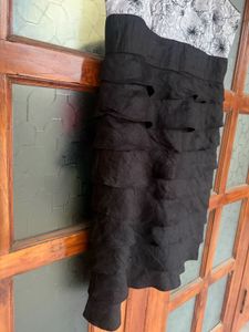 Black &amp; White Tiered Dress