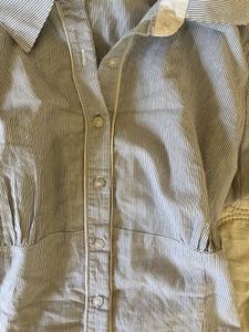Striped Button-Up Shirt Dress