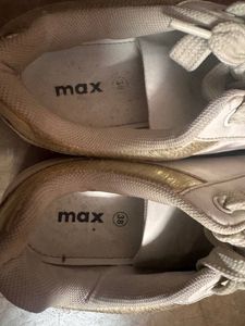 White and Gold Sneakers