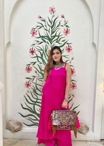 Vibrant Pink Ethnic Kurta Set