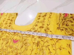 Beautiful Yellow Embellished Gown