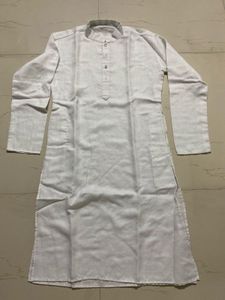 Men's White Linen Kurta