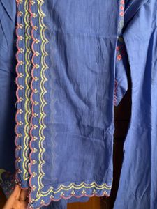 Beautiful Blue Embroidered Farshi Kurta Set