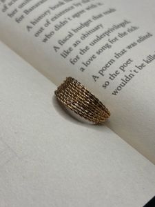 Woven Gold Tone Ring