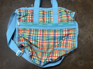 Colorful Plaid Duffle Bag