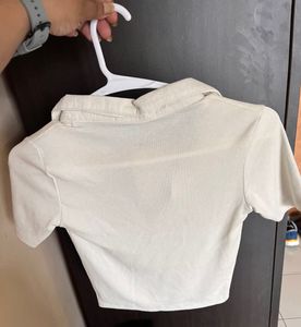 Zara Cropped Polo Shirt