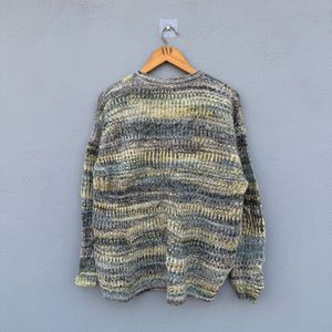 Striped Knit Pullover Sweater