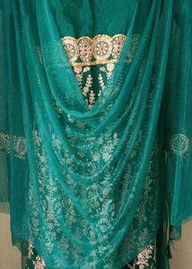 Elegant Green Embroidered Gown