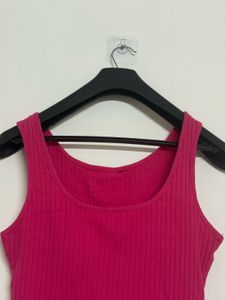 Magenta Ribbed Tank Top