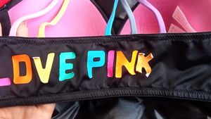 Black victory secret Bra with Rainbow Straps