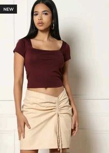 Shein Square Neck Short Sleeve Tshirt