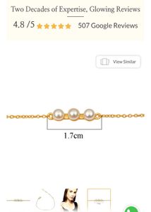 Gehna Sterling Silver Round Pearl Bracelet