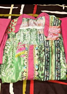 New Printed Kurta Set with Pink Palazzo