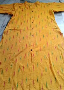 🌼☘️Ikkat Kurta with Green Patiyala