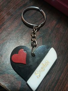 Personalized Heart Keychain