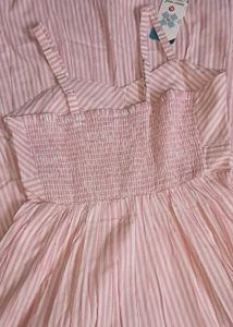 Pink Stripe Cotton Maxi Dress 🌸