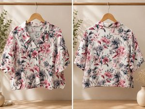 Floral Print Button-Up Shirt