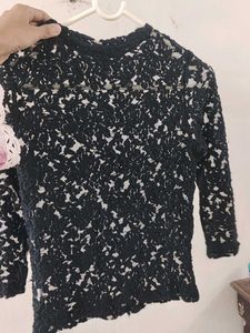 Elegant Black Lace Top