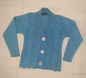 💙 Rare Sky Blue Textured Knit Cardigan