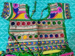 Vibrant Green Embroidered Lehenga Choli