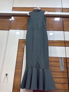 Elegant Olive Green Gown