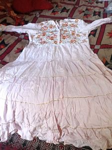 Embroidered Tiered Kurta