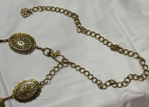 Gold Metal Oval Link Belt