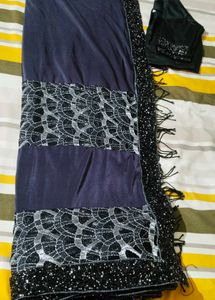 beautiful lycra sari with blouse