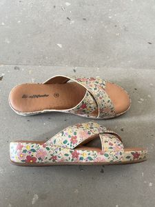 Floral Print Wedge Heels