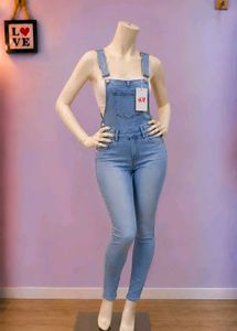 H&M Light Wash Denim Overalls