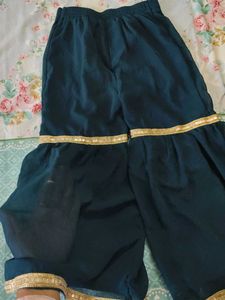 Stylish Teal Kurta Set with Gold Embellishments