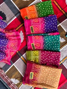 Vibrant Bandhani Print Sarees