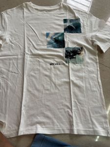 White Graphic Print Tee