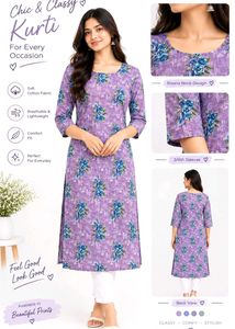 Pretty Floral Print Kurta (XXL) SIZE