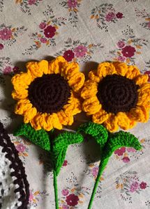 Crocheted Sunflower Decoration