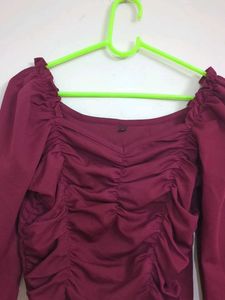 Chic Ruched Long Sleeve Top