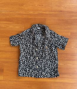 Cute Floral Print Button-Up Shirt