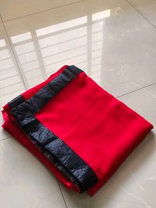 Red Georgette Saree With Blouse