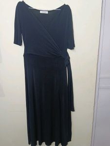 Elegant Black Wrap Maxi Dress