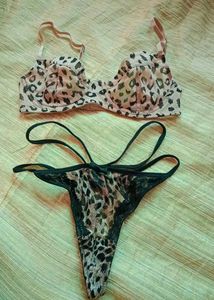 Forever 21 Leopard Print Lingerie Set