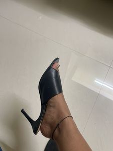 French Connection Black Mules