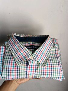 Allen Solly Plaid Button-Up Shirt
