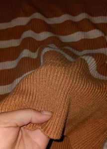 Ribbed Solid Zebra Print Asthetic Sweatshirt 🙈🤎