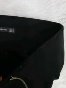 Black Zipper Detail Pants