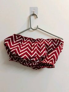 Red &amp; White Chevron Top