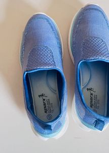 Blue Slip-On Comfort Sneakers