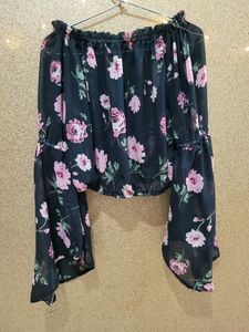 georgette cropped top